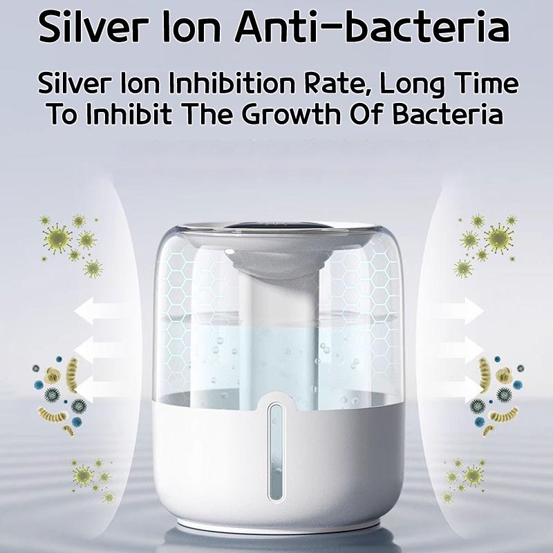 Home USB Dual-Nozzle Silent Humidifier - Night Light & Antibacterial Mist for Bedroom, Office Desk & Nursery Use