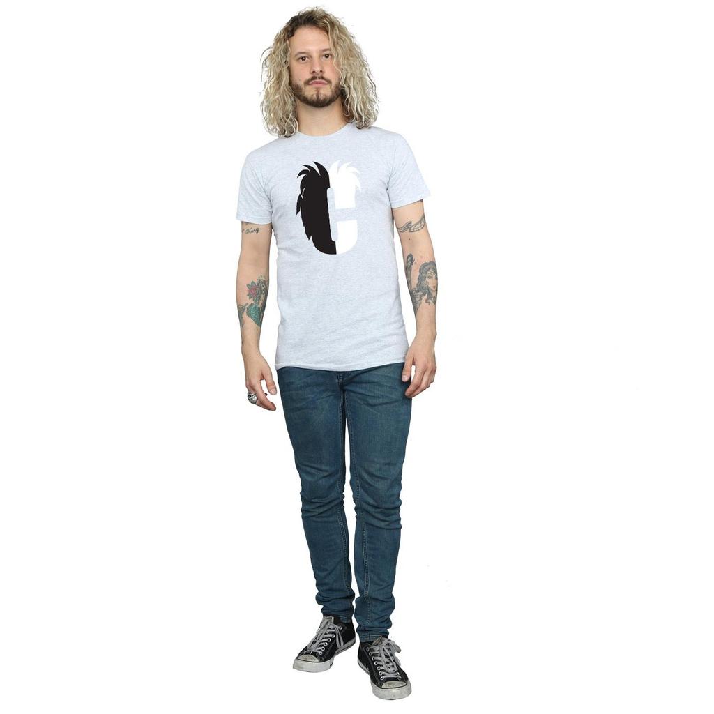 Disney Mens Alphabet C Is For Cruella De Vil T-Shirt