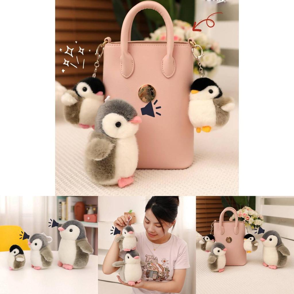 Penguin Plush Toy Keychain With Soft Pp Cotton Filling For Girls And Women