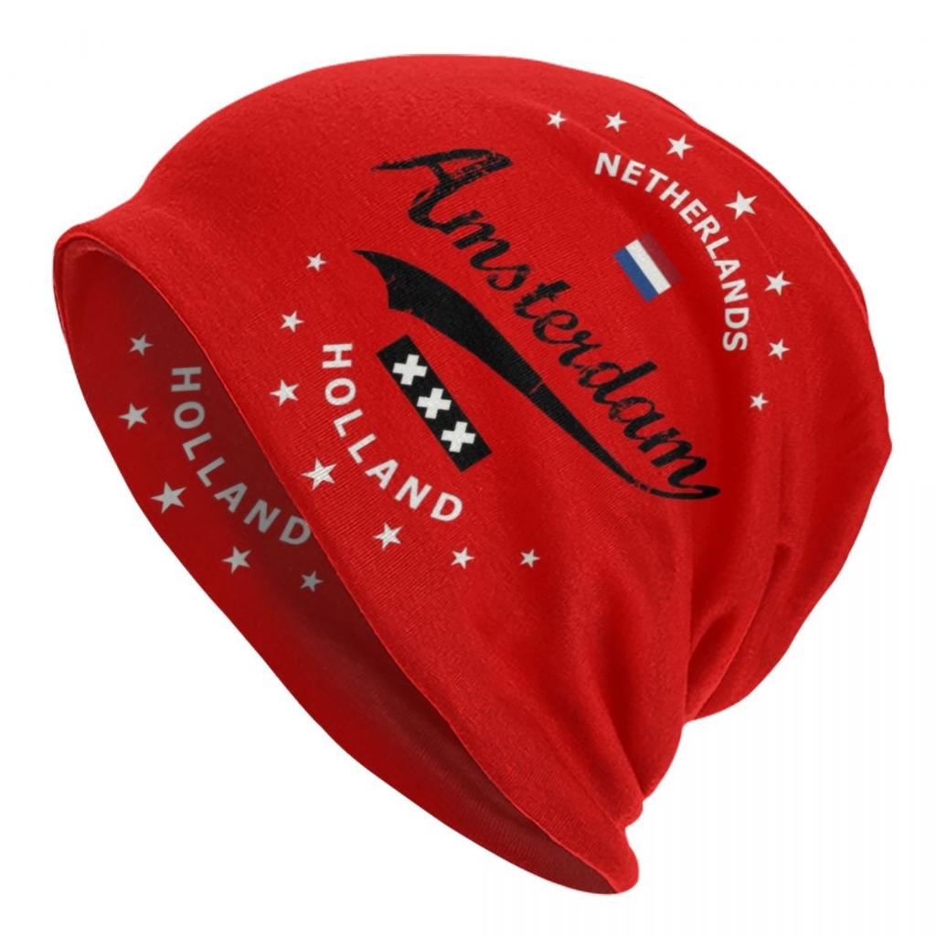 Netherlands Flag Bonnet Hats Street Knitting Hat For Unisex Women Warm Winter Holland Flag Skullies Beanies Caps