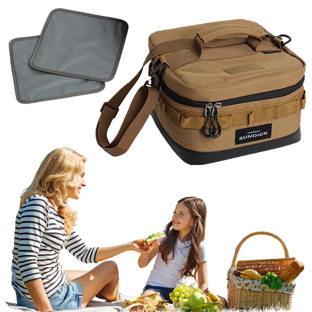 Outdoor Cooler Bag 900D Cloth Food Bag Waterproof Outdoor Camping Storage Bag for Camping BBQ Family Outdoor Activities