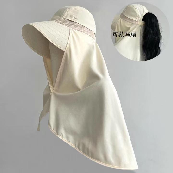 Интегрированная защита шеи защита от солнца оверсайз шаль панама ультрафиолетовая летняя уличная новая маска для лица солнцезащитная шляпа солнцезащитная шляпа