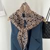 Hollow Lace Shawl Spring Summer Retro Fashion Versatile Triangle Scarf Lace Floral Triangle Scarf Solid Color Neckerchief Wraps