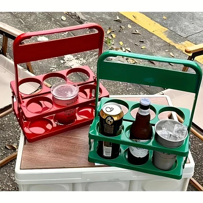 6 Bottles Beer Carrier 6 Bottles Portable Collapsible Beer Carrier Suitable for Coffee, Milk, And Tea Storage, Perfect for Everyday Use And Parties