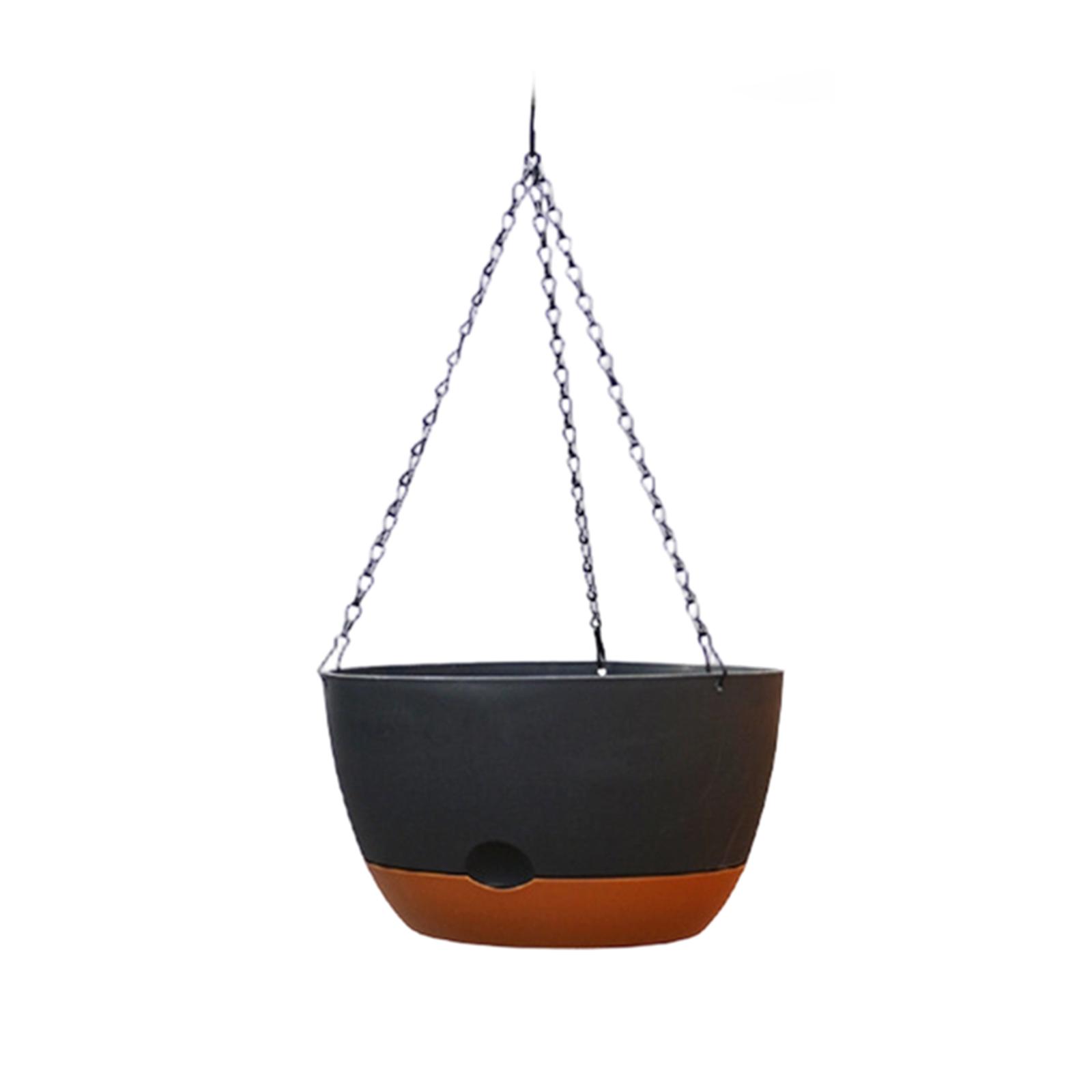 

Самополивающийся подвесной кашпо, Подходит для комнатных и уличных растений, Съемный поддон для дренажа. S