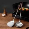 Stainless Steel Spatula Spoon With Wooden Handle Lengthened Cooking Spoon Anti-Scalding Cooking Shovel Kitchenware