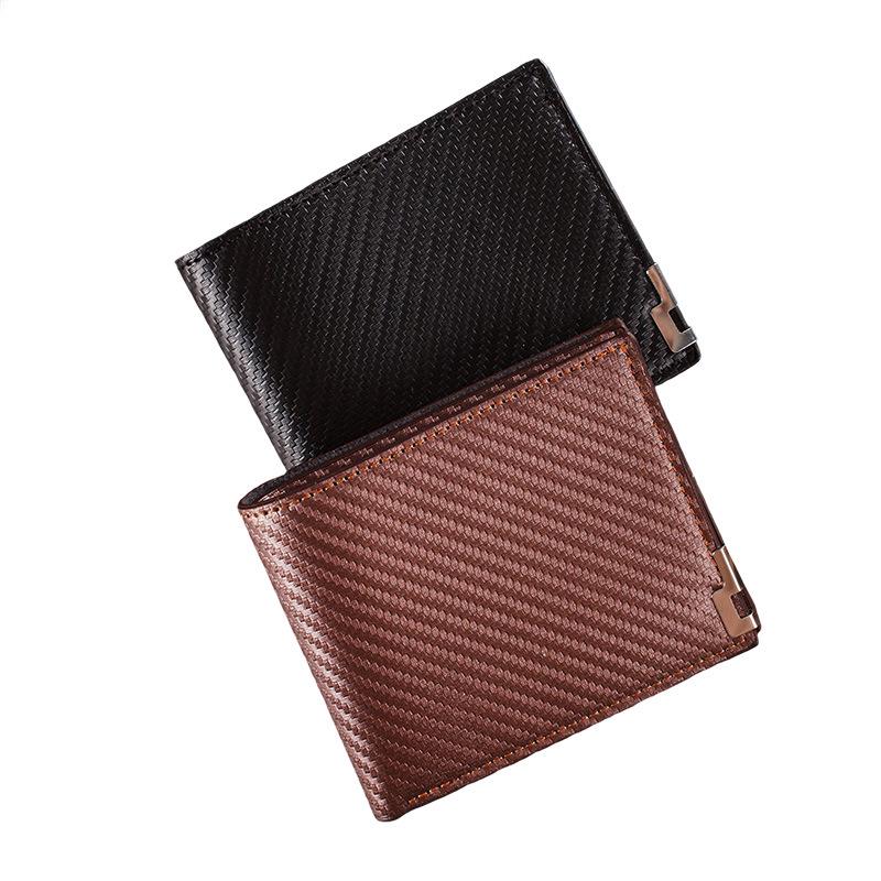Men's Carbon Fiber Minimalist Wallet - Ultra-thin Multifunctional ID Card Holder and Coin Purse