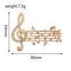 Fashion Exquisite Music Note Style Brooch Gold Silve Color Crystal Brooches For Women Musician Gift Concert Routine Jewelry