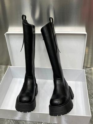 Fashion Thick Soled, Slim To the Knee High Boots, 2024 European Autumn and Winter with Plush Boots for Children