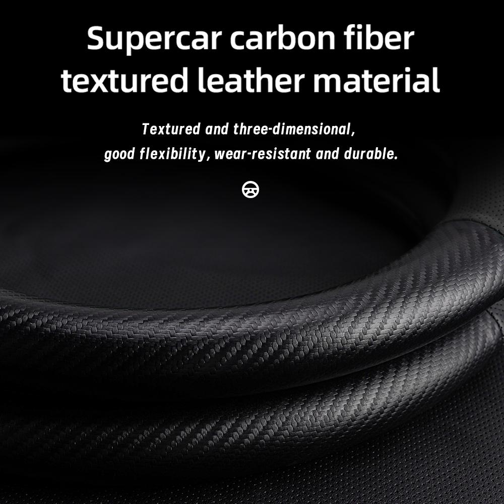 Applicable To Mg Carbon Fiber Texture Steering Wheel Covers for Vehicles Such As Zs, Mg3, One Mg4, Mulan Hs 5, 6 Hector Gt, and