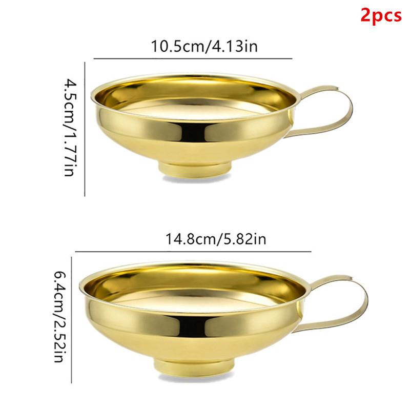1/2 Pcs Stainless Steel Wide Mouth Funnel Kitchen And Household Large Diameter Funnel Multifunctional Jam Canning Funnel