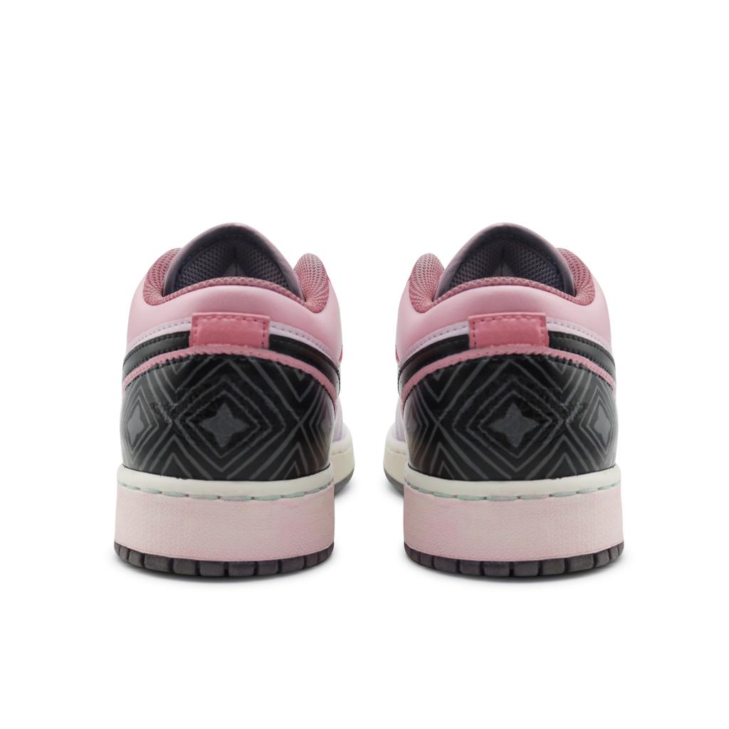 Jordan Air Jordan 1 Low Slip Resistant Low top Vintage Basketball Shoes GS Black White Pink 553560-053(Team186-S-BOX)
