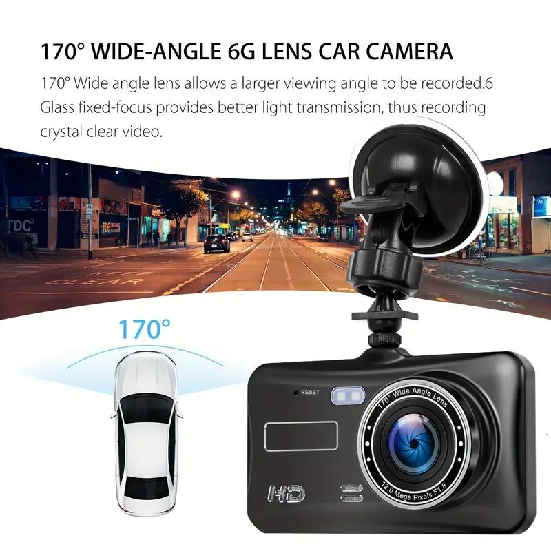 HD 1080P 4"Touch Screen IPS Dash Cam Front and Rear Camera CAR DVR Vehicle Black Box Night Vision Driver Video Recorder