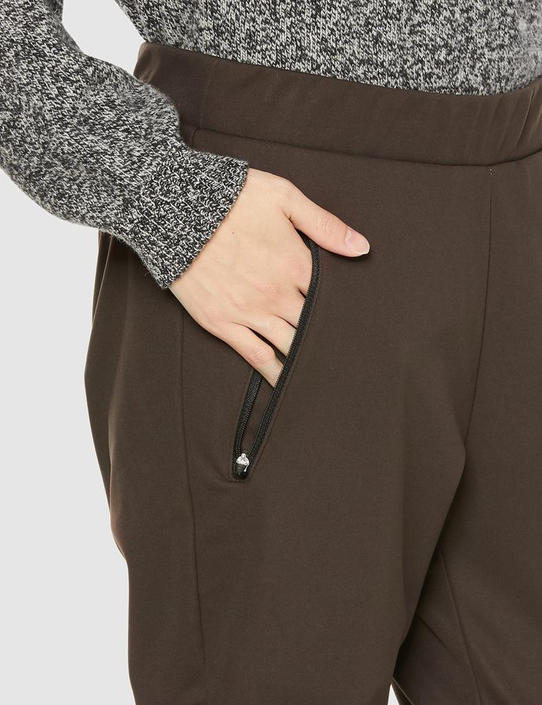 Kapelmuur Women's Windproof Stretch Pants, Dark Brown (No Pads)