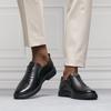First layer cowhide men's business casual leather shoes 2026 new men's genuine leather one foot pedal all black soft sole official shoes