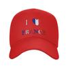 Ich liebe Frankreich Lässige Baseballkappe Sommer Trucker-Kappe Verstellbar Outdoor-Sport Snapback-Kappe Unisex Unisex Baseballkappen