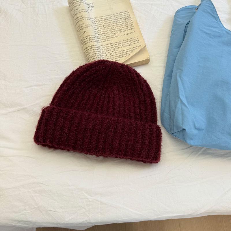 Autumn/Winter Warm Knit Wool Hat: Stylish Korean-Style Beanie for Women