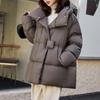 Winter Down Jacket Women Fashion Thick Warm Fluffy Parkas Loose Oversized Puffer Coat Outwear