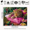2D Luxury Leopard Art Backdrop Tropical Jungle Pink Cushion Studio Photography Background