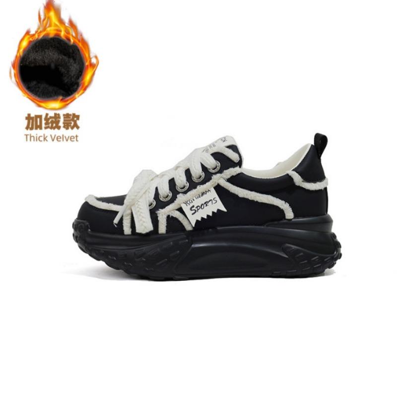 

Color matching canvas dad shoes women s autumn new sports and leisure versatile women s shoes front lace-up white shoes 40