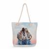 Sisters Print Thick Rope Single-shoulder Beach Bag 7275 CLE