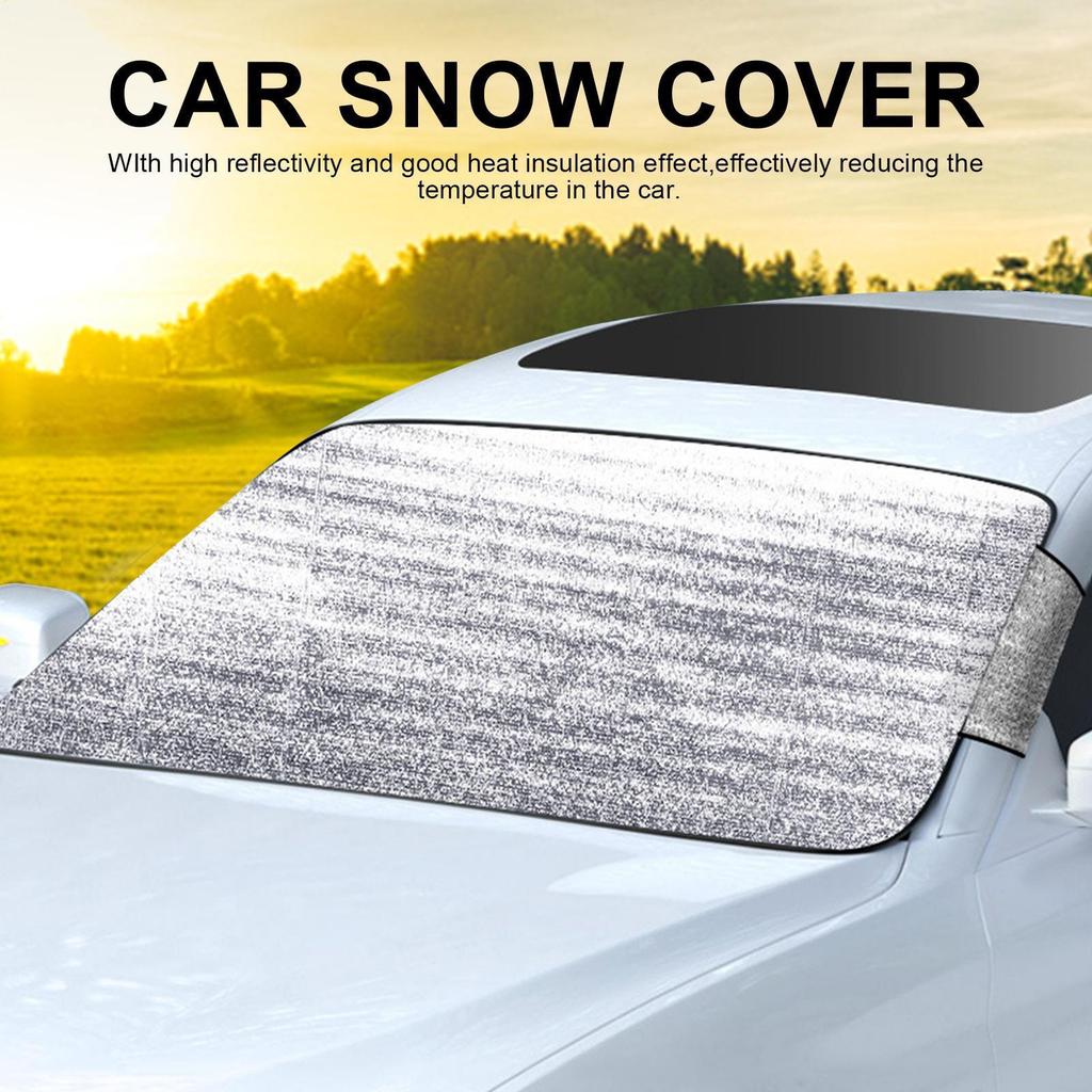 Front Car Window Ice Protection Snow Ice Windshield Cover All Weather Vehicle Sun Block Exterior Anti-Freeze Protector For RVs