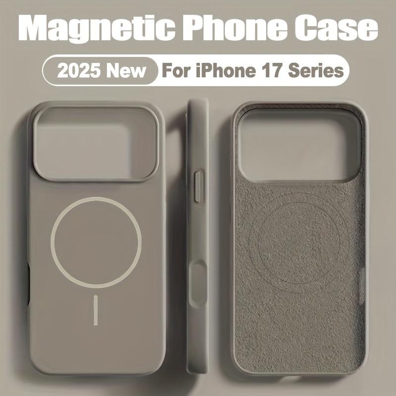 

Liquid Silicone For Magsafe Phone Case For iPhone 17 Pro Max 17Pro Air Original Magnetic Wireless Charge Protective Soft Cover iPhone Air