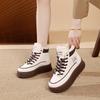 TUINANLE Women Winter Warm Snow Boots Plush Cotton Platform Sneakers High Top Lace Up Casual Shoes