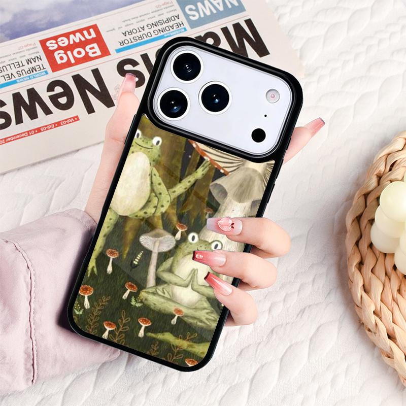Frog Mushroom Cottagecore Phone Case For IPhone 17 16e 15 14 13 12 11 Pro Max Air Mini Soft Protective Cover