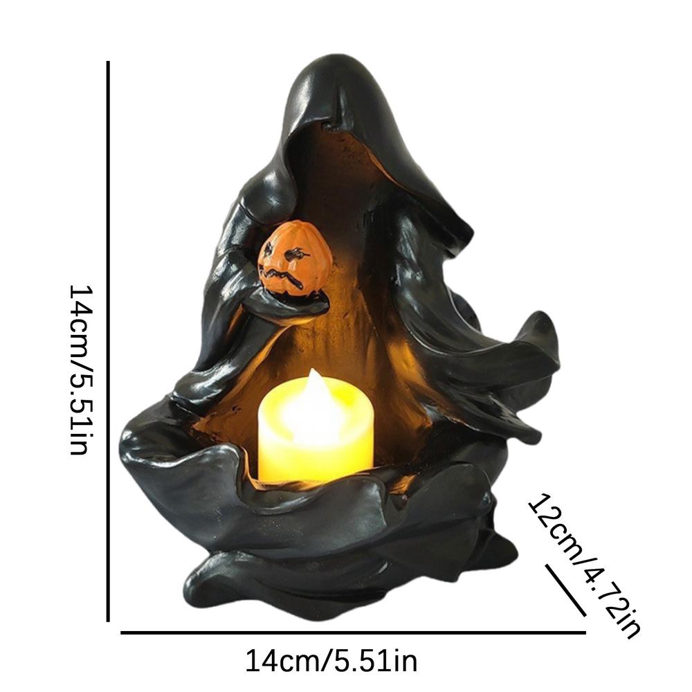 Pumpkin ghost candle candle holder Halloween decoration ornaments decorative candle holder desktop home decoration