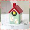 Ceramic Christmas Village House Ornament Decoration Versatile Statue Craft Accessory with LED for Indoor Holiday Shelf Table