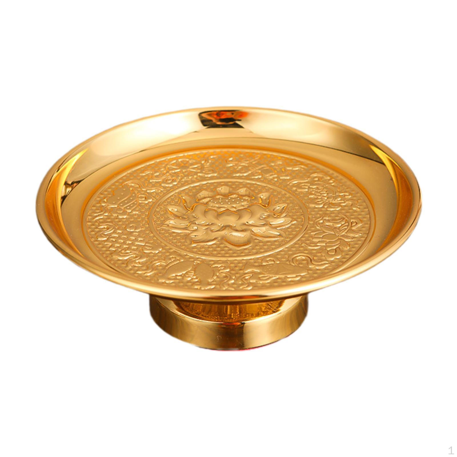 

Buddhist Offering Bowl Serving Tray, Temple Decoration Fruit Plate L