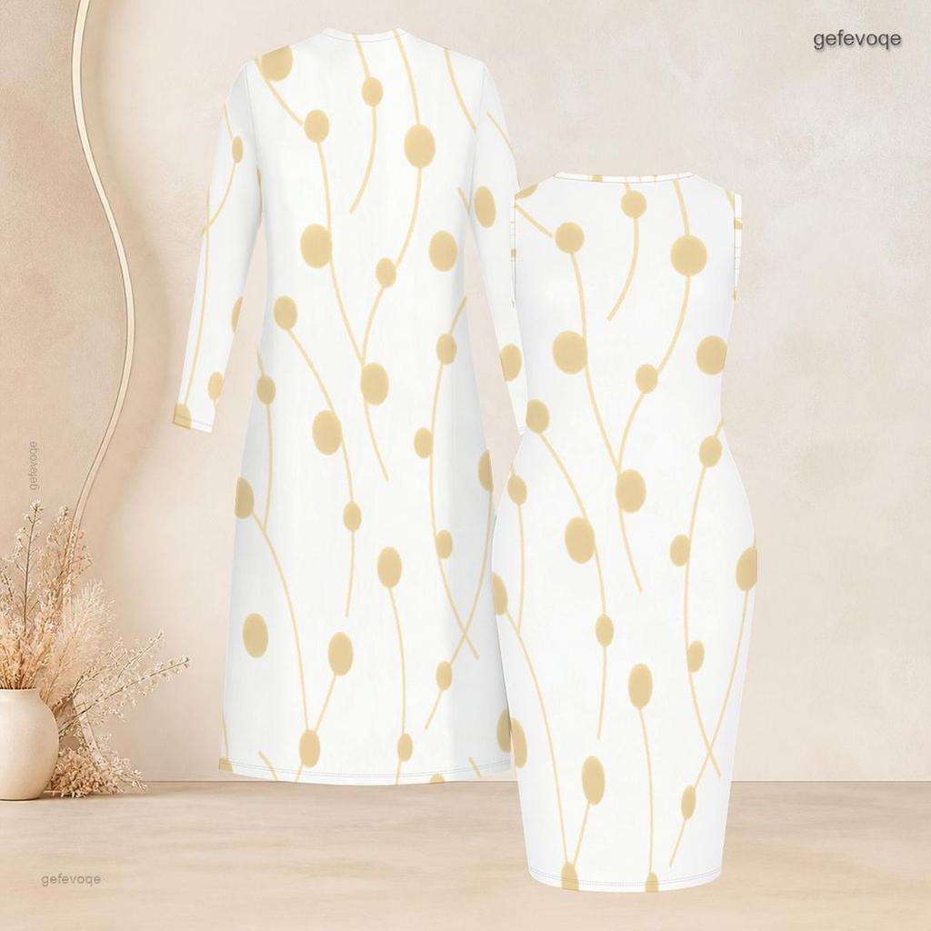 Women Plus Size Two Piece Dress Set Long Sleeve Open Front Cardigan Sleeveless Printed Bodycon Dress