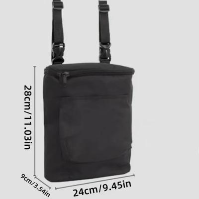 Versatile Oxford Fabric Bike Handlebar Bag Large Capacity Zippered Front Storage for Bike Electric & Motorcycles Bicycle Bag