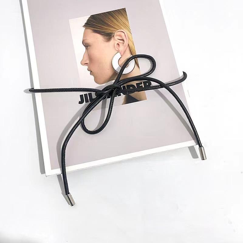 Fashion Leather Thin Belts Women Dress Coat Shirt Decor Rope Belt Solid Color Lanyard For Waist Simple Long Belt Cord Wholesale