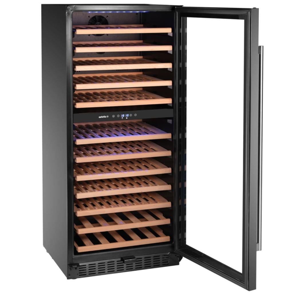 2-zone Wine Cooler for 124 Bottles, 265 L, 570x595x1400 Mm