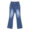 Women's Retro Washed Low Waisted Flared Jeans 2025 New Fashion Casual Wide-leg Pants Female Sexy Denim Street Trousers Y2K Bottoms
