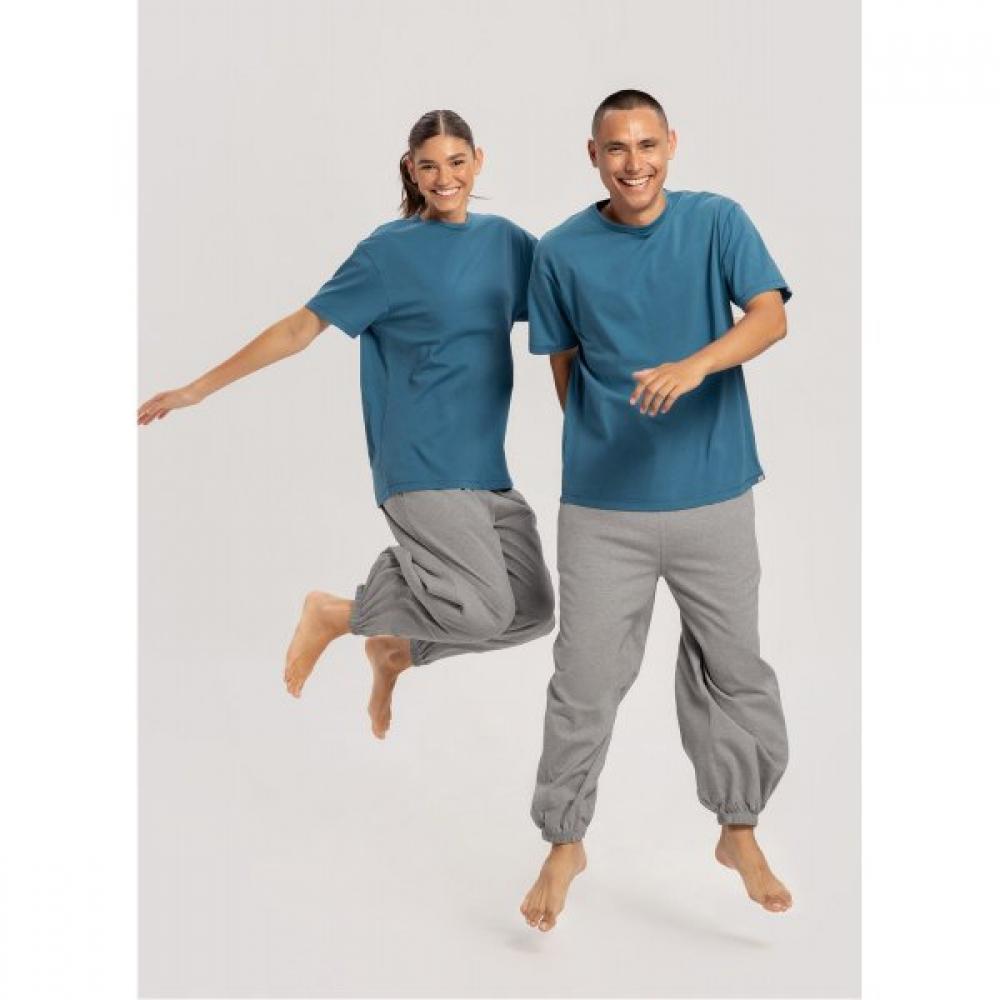 Budhi Mudra Diagonal Jogger Pants  Dark Melange Grey