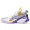 Li Ning SONIC 10 Ultra Abrasion Resistant Breathable Mid Top Basketball Shoes Men's White Purple ABAS145-4