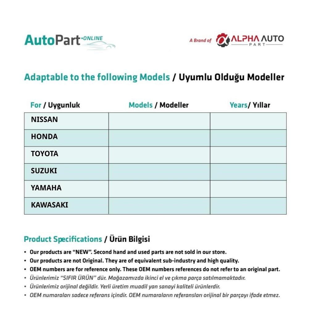 Bumper Clip Set of 10 for Nissan, Honda, Toyota