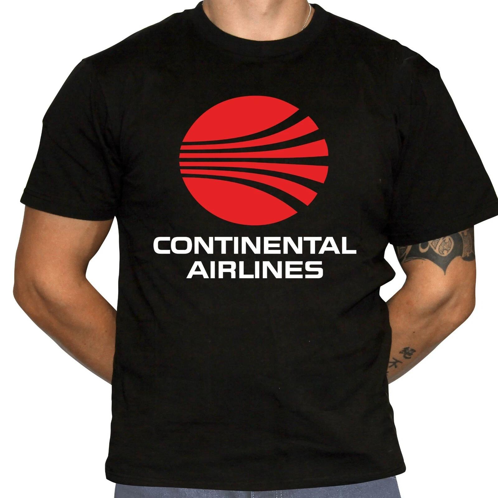 Continental Airlines T-Shirt - Defunct Airline - 100% Preshrunk Cotton T-Shirt S
