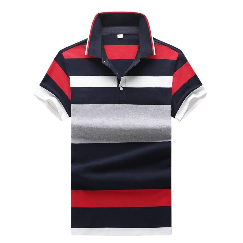 Large Size Men's Summer Short Sleeve T-Shirt Lapel Fashion Casual Half Sleeve T-Shirt
