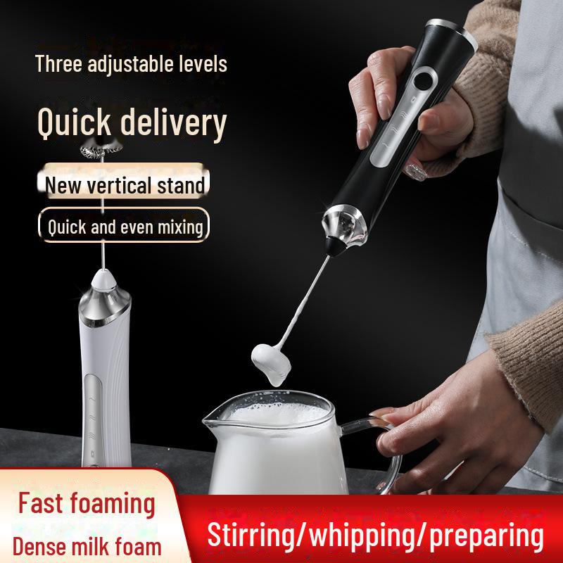 Rechargeable Wireless Handheld Electric Milk Frother and Egg Beater