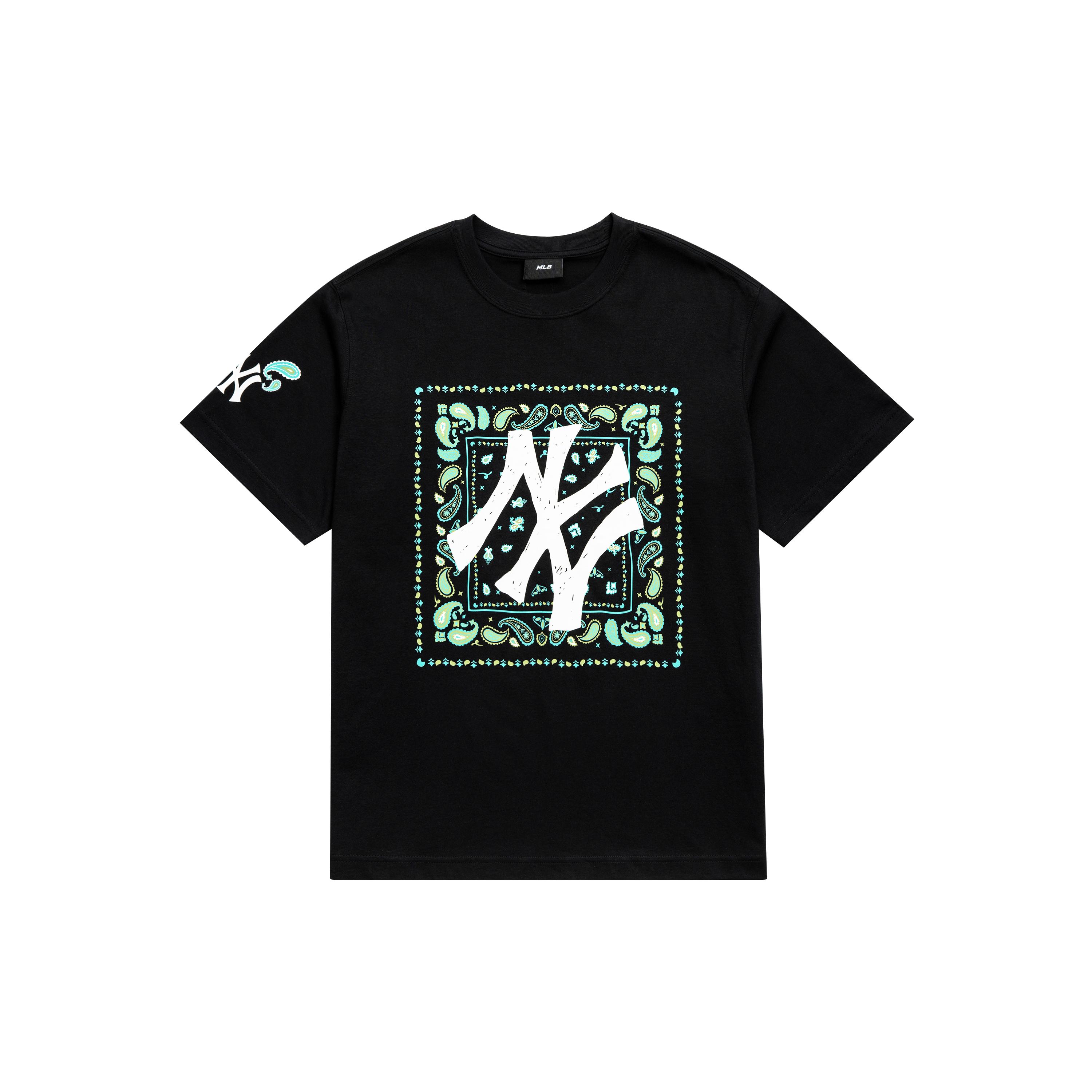 

New MLB SS23 Set-in Sleeve T-Shirt Unisex Black 3ATSI0133-50BKS L