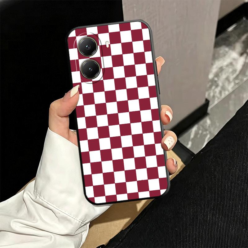 Retro Classic Chess Board Grid Soft Phone Case for Xiaomi Poco X5 X6 X7 X8 Pro Max X3 F7 F8 Ultra M8 M7 M6 M5 Redmi 15 15C 14C 1