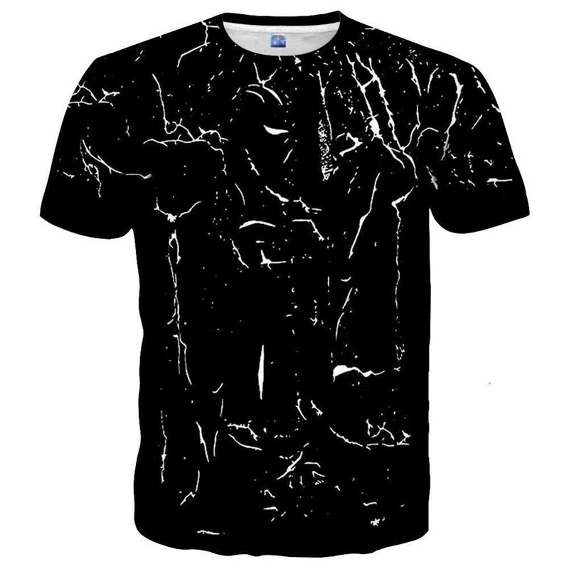 Bunte Lightning 3D Grafik T-Shirts Y2k Herren Freizeit Harajuku Street Kurzarm Tops Damen Mode Ice T-Shirt Kind Übergroße T-Shirts