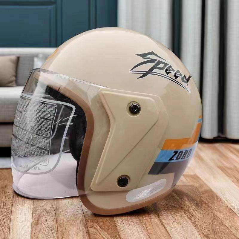 Certified All-Season Electric Car Helmet for Men & Women - Half Helmet, Winter-Ready, Warm & Safe for Battery Cars