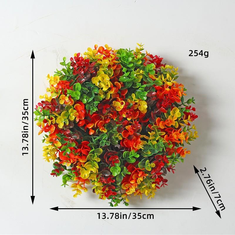 Имитация венка, растение, украшение для дома, поддельный цветок, дверь, подвесной реквизит для фотографий, цветной эвкалиптовый венок