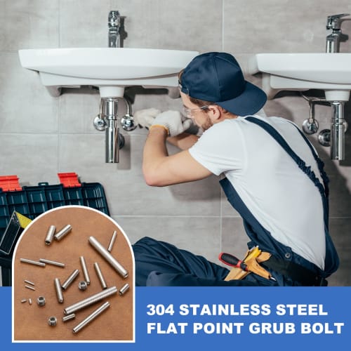 PATIKIL Hex Socket Set Screws, M8x10mm, Set Screw Set, 20 Pieces, Internal Hex, 304 Stainless Steel, Corrosion Resistant, for Fixing Door Handle Repai