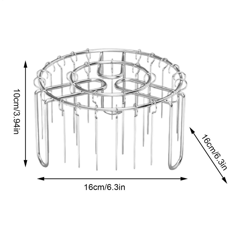 19-Hole Stainless Steel Air Fryer Skewer Rack, Heat Resistant Vertical Holder Stand for Kitchen, Campfire BBQ Meat & Vegetables